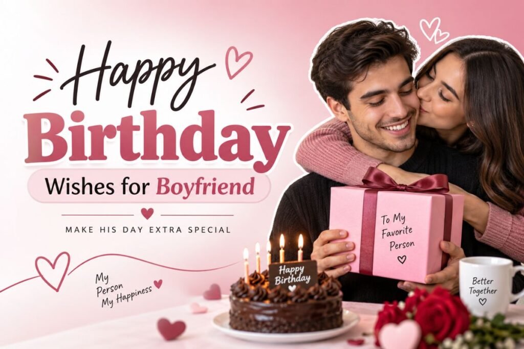 Happy Birthday Wishes for Boyfriend with romantic birthday greeting