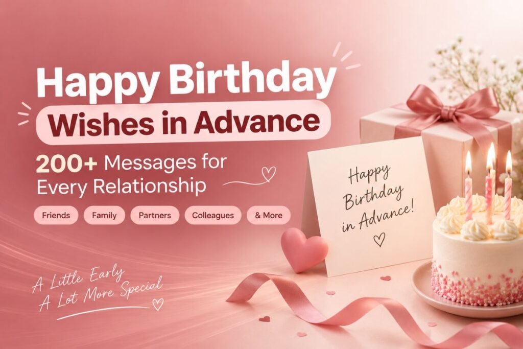 Happy Birthday Wishes in Advance for every relationship