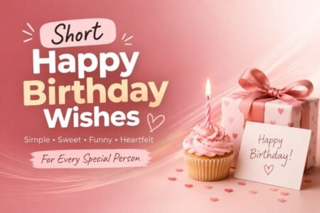 Short happy birthday wishes in simple, sweet, and heartfelt styles