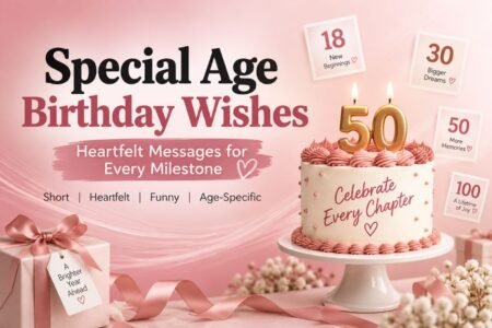 Special Age Birthday Wishes: Heartfelt Messages for Every Milestone Special age birthday wishes for every milestone with a birthday cake and age cards