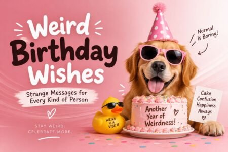 Weird Birthday Wishes: Funny, Random & Strange Messages Weird Birthday Wishes with playful and unusual birthday elements